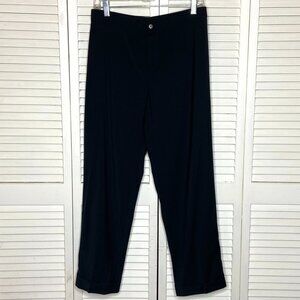 Vtg 2000s JEAN PAUL GAULTIER Femme Navy Blue 100% Wool Cuffed Tapered Pants 8